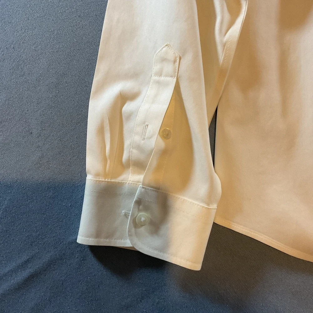 LL Bean Wrinkle Free Button Down Shirt Mens XL White Long Sleeve Classic Fit